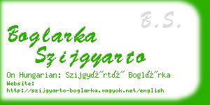 boglarka szijgyarto business card